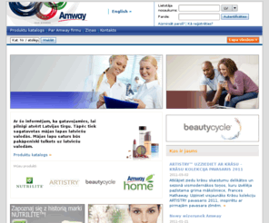 amway-latvia.com: Amway (lv) - Poznajcie wszystkie wiodące marki firmy Amway dla zdrowia, urody i dla domu.
Możliwości biznesowe Amway i sklep internetowy Amway w Polsce. Wysokiej jakości witaminy, minerały i suplementy diety marki NUTRILITE, produkty do pielęgnacji skóry i kosmetyki kolorowe marki ARTISTRY, produkty do prania i czyszczenia w zasięgu jednego kliknięcia.