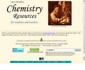 chemtopics.com: Chemistry Resources
Steve Marsden's Chemistry resources for high school students and teachers.