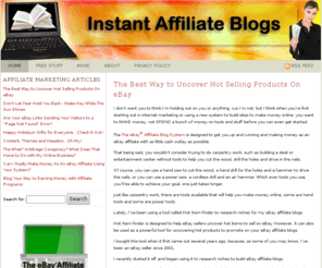 instantaffiliateblogs.com: Instant Affiliate Blogs - Make Money Blogging
Discover the quickest and easiest way to make money if you love to blog.