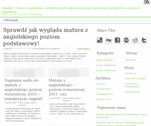 maturaangielski.info: Angielski - Matura z Angielskiego - przyklady porady wskazowki pytania rozwiazania i wszystko inne o maturze z angielskiego - Kolejna witryna oparta na WordPressie
