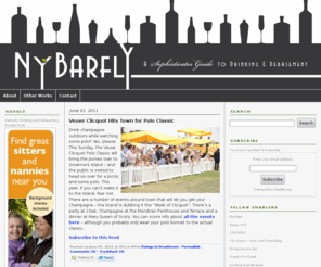 nybarfly.com: NY Barfly
A New Yorker's Guide to Drinking and Debasement. 