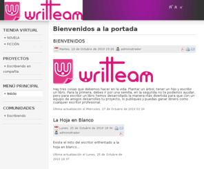 writteam.com: Bienvenidos a la portada
Joomla! - el motor de portales dinámicos y sistema de administración de contenidos