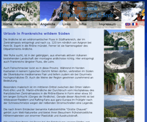 ardeche-naturnah.com: Ardeche Naturnah
Urlaub, Ferien, Erholung, Suedfrankreich, Ardeche, Wildwasser, Fluss, Ferienwohnung, Ferienhaus, Natur, FKK, Ardèche