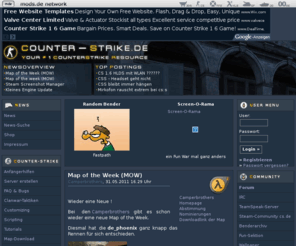 cstrike.de: counter-strike.de
Die größte und bekannteste Counter-Strike-Seite im Netz. Informationen, Tipps, Tricks, News und mehr