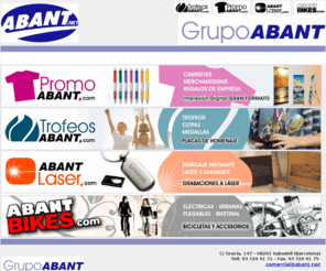 abant.net: Grupo Abant - Promo, Trofeos, Láser y Bicicletas
