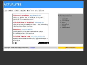 actualitee.com: Actualitee I le meilleur de l'actu
Toute l'actualitee en France et dans le monde pour être mieux informé