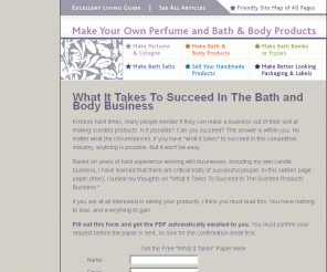 excellentlivingguide.com: Design, Make, and Sell Bath and Body Products, Perfume
Design, make, and sell your own bath and body products, perfume.