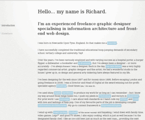 mynameisrichard.com: My Name Is Richard
My name is Richard. The personal site of designer Richard Young.