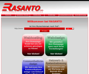 rasanto.com: Rasanto.com
kostenfreie Homepagetools, Webhostingpakete, Gästebücher, Shoutboxen, Chat