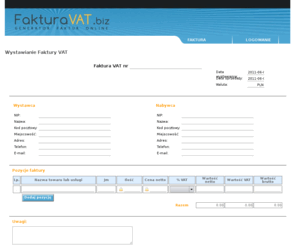 fakturavat.biz: Księgowość
Darmowy generator faktur VAT online