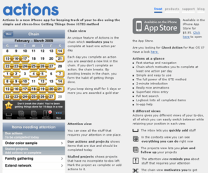 ghostaction.com: Actions: GTD App for iPhone
Actions, a Getting Things Done app for iPhone