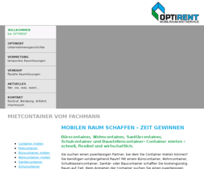 mobilraum-mietservice.com: Container mieten - hochwertige Mietcontainer in der Containervermietung als Bürocontainer und Wohncontainer
Der Einsatz von Mietcontainern schafft schnell, flexibel und kostengünstig mobilen Raum auf Zeit. Container leihen ist  die wirtschaftliche Lösung, wenn schnell zusätzlicher Raum geschaffen werden muss.