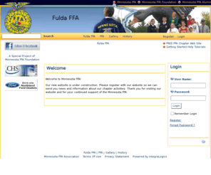 fuldaffa.org: Fulda FFA
Fulda FFA is dedicated to making a positive difference in the lives of students at Fulda High School by developing their potential for premier leadership, personal growth and career success through agricultural education. 