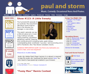 paulandstorm.com: Paul and Storm » Original Comedy Music from Professional Singing Persons
Original Comedy Music from Professional Singing Persons