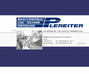 plereiter-cnc.de: Maschinenbau Plereiter CNC
