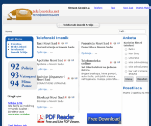 telefonoteka.net: Telefonski Imenik
Telefoni, telefonski imenik, telefonoteka