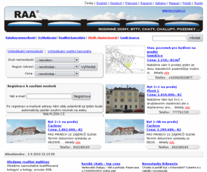 raa-plzen.cz: RAA-PLZEN.CZ - rodinné domy, byty, chaty, chalupy, pozemky...
WWW.RAA-PLZEN.CZ - realitní katalog pro Českou republiku