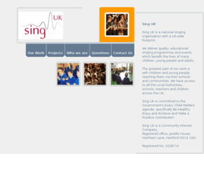 singuk.org: Sing UK CIC
Sing UK is a national singing organisation with a UK-wide footprint.