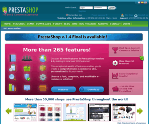 prestashop.asia: PrestaShop Free Open-Source e-Commerce Software for Web 2.0
PrestaShop is an open-source e-commerce free software for Web 2.0