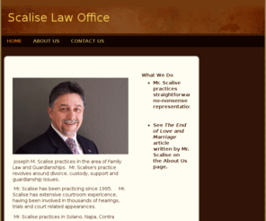 scaliselawoffice.com: Scalise Law Office - Home
  Joseph M. Scalise practices in the area of Family Law and Guardianships.  Mr. Scalise's practice revolves around divorce, custody, support and guardianship issues. Mr. Scalise has been practicing since 1995.     Mr. Scalise has extensive courtroom experi