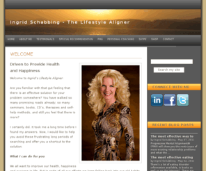 lifestylealigner.com: Ingrid Schabbing - The Lifestyle Aligner
New insight and approach leading to effective treatment for depression, anxiety, stress, ADHD and many other health related problems