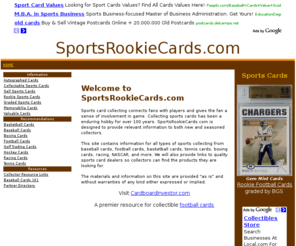 sportsrookiecards.com: SportsRookieCards.com - Sports Collector Resources
Collector resources for sports cards. Collecting information with store and online shopping suggestions for trading cards including baseball cards, football, basketball, and more.