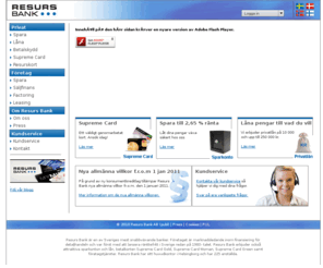 resursbank.com: Låna pengar till det du vill! - Resurs Bank AB
Låna pengar utan säkerthet. Öpnna sparkonto. Ansök om lån on-line. Låna  från 10 000 upp till 250 000 kr med Resurslånet, Privatlån och Lilla Privatlånet. 