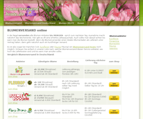 blumenversand-heute.de: BLUMENVERSAND online
Blumenversand online - Wer kann Blumen per Express noch liefern. Test von Blume2000, Fleurop, FloraPrima, Euroflorist und mehr