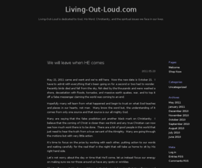 living-out-loud.com: Living-Out-Loud.com | Living-Out-Loud is dedicated to God, His Word, Christianity, and the spiritual issues we face in our lives.
