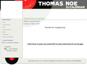 thomasnoe.com: Thomas Noe Calendar - Home
Joomla - the dynamic portal engine and content management system