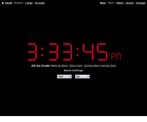 clockalarm.info: Online Alarm Clock
Online Alarm Clock - Free internet alarm clock displaying your computer time.