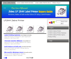 lp2844.net: LP2844 Zebra Printer
LP2844 Zebra Printer, The Un-Official Buyers Guide for the LP2844 Zebra Printer. Read reviews, product information, specs and sale prices. LP2844 Zebra Printer