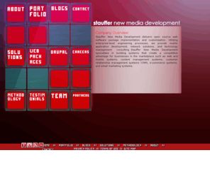 stauffer.com: Company Overview | www.stauffer.com
Stauffer New Media Development delivers open source web software package implementation and customization. Utilizing enterprise-level engineering proc...