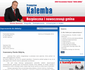 kalemba.org: Zaproszenie do debaty:
Oficjalna strona Przemysława Kalemby - kandydata na wójta gminy Czernica