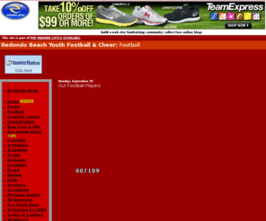 redondofootball.com: Redondo Beach Youth Football & Cheer: Football
redondo beach youth football & cheer:league web site hosted at eteamz - Redondo Beach, California 90278 USA