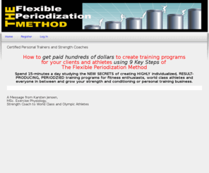 flexibleperiodization.com: The Flexible Periodization Method
the Flexible Periodization Method describes a flexible, result-producing way of creating individualized, long-term training programs for the fitness enthusiast, world class athelte and everyone in between, Flexible Periodization Method is a flexible, result-producing way of creating individualized, long-term training programs for the fitness enthusiast, world class athlete and everyone in between