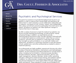 gfapsych.com: Drs. Gault, Fishbein & Associates - Psychiatric and Psychology Services
Drs. Gault, Fishbein & Associates provide psychiatric and psychological services out of Deerfield, Illinois.