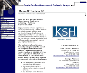 hindsonlawfirm.com: South Carolina Government Contracts Attorney  | Georgia Subcontracting Lawyer, Federal Regulations  |
Contact an Atlanta, Georgia, government contracts attorney with 30 years of experience at Karen S. Hindson, P.C. Serving clients nationwide.