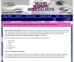 miamimarine.net: Miami Marine Specialists,Mercury,Mercruiser,Yanmar,OMC,Volvo Penta,Suzuki
Miami Marine,Mercury,Mercruiser, OMC, Yanmar, Suzuki and Volvo Penta marine engine repairs and marine engine parts.