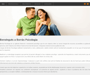 borras-psicologia.com: Inicio
Borràs Psicologia - Gabinet psicològic a Badalona Barcelona - Oferim un servei integral de recursos accesibles a qualsevol persona, amb l'objectiu de millorar l'estat emocional del pacient i d'aquesta manera la seva qualitat de vida.