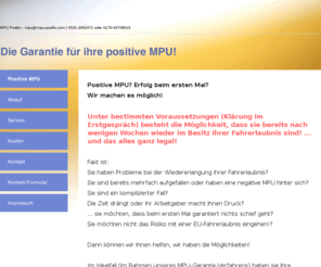 mpu-positiv.com: Positive MPU
Die garantiert positive MPU!