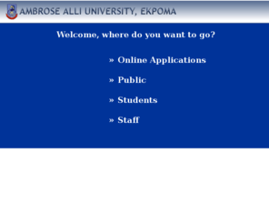 myaau.com: Welcome to Ambrose Alli University , Ekpoma
