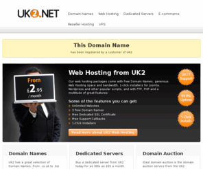 ovni.co.uk: Domain name registration and website hosting from UK2
UK2 offers affordable domain names, web hosting, e-commerce hosting, reseller hosting and dedicated servers.