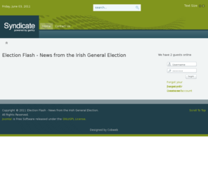 electionflash.com: Election Flash - News from the Irish General Election
Election Flash - All the latest election news from the Irish General Election. This site will then move onto the next election around the world proving to be a valuable resource for news and opinion!