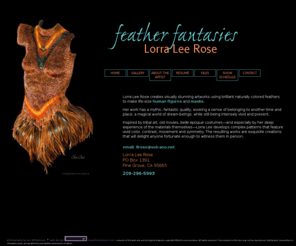 featherfantasies.com: Lorra Lee Rose - Feather Fantasies
Stunning three-dimensional feather artwork by Lorra Lee Rose—exhibiting internationally since 1986. 800-676-6275.