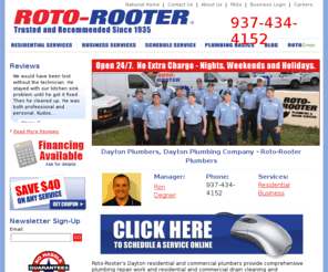 roto1.com: Roto-Rooter Plumber Dayton, OH | OH Plumbers (937) 434-4152
Dayton Plumbers, Roto-Rooter's Dayton residential and commercial plumbers offer full-service plumbing and drain cleaning services; including toilet clogging problem repairs, 24 hours a day. Dayton Plumbers, Dayton Plumbing Company - Roto-Rooter Residentia