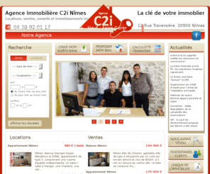 agence-c2i.com: Agence Immobilière C2i Nîmes - location, achat, vente biens immobiliers
Agence immobilière à Nîmes - location, achat, vente biens immobiliers, appartements, maisons, terrains sur Nîmes et environs