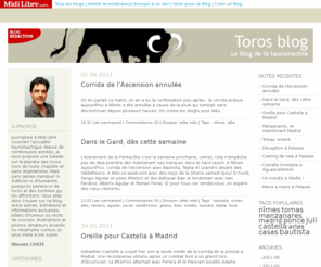 corridas.net: Toros blog
L'actualité de la tauromachie par Vincent Coste journaliste à Midi Libre