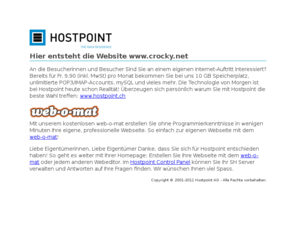 crocky.net: Hostpoint AG - Günstiges Webhosting und weltweite Registrierung von Domains
Hostpoint AG, The Data Residence