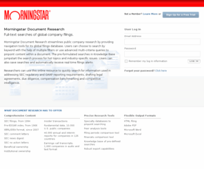 global-reports.com: Morningstar Document Research: SEC filings
